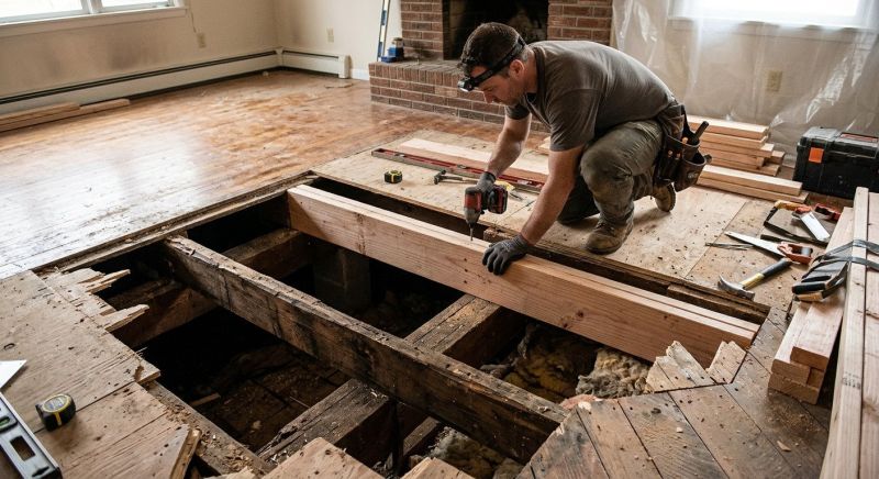 Squeaky Wood Floor Repair in Kansas City, KS